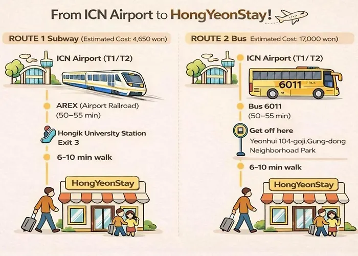 アパート Yeonnam Near Hongdae Station & Airport Railroad ソウル特別市